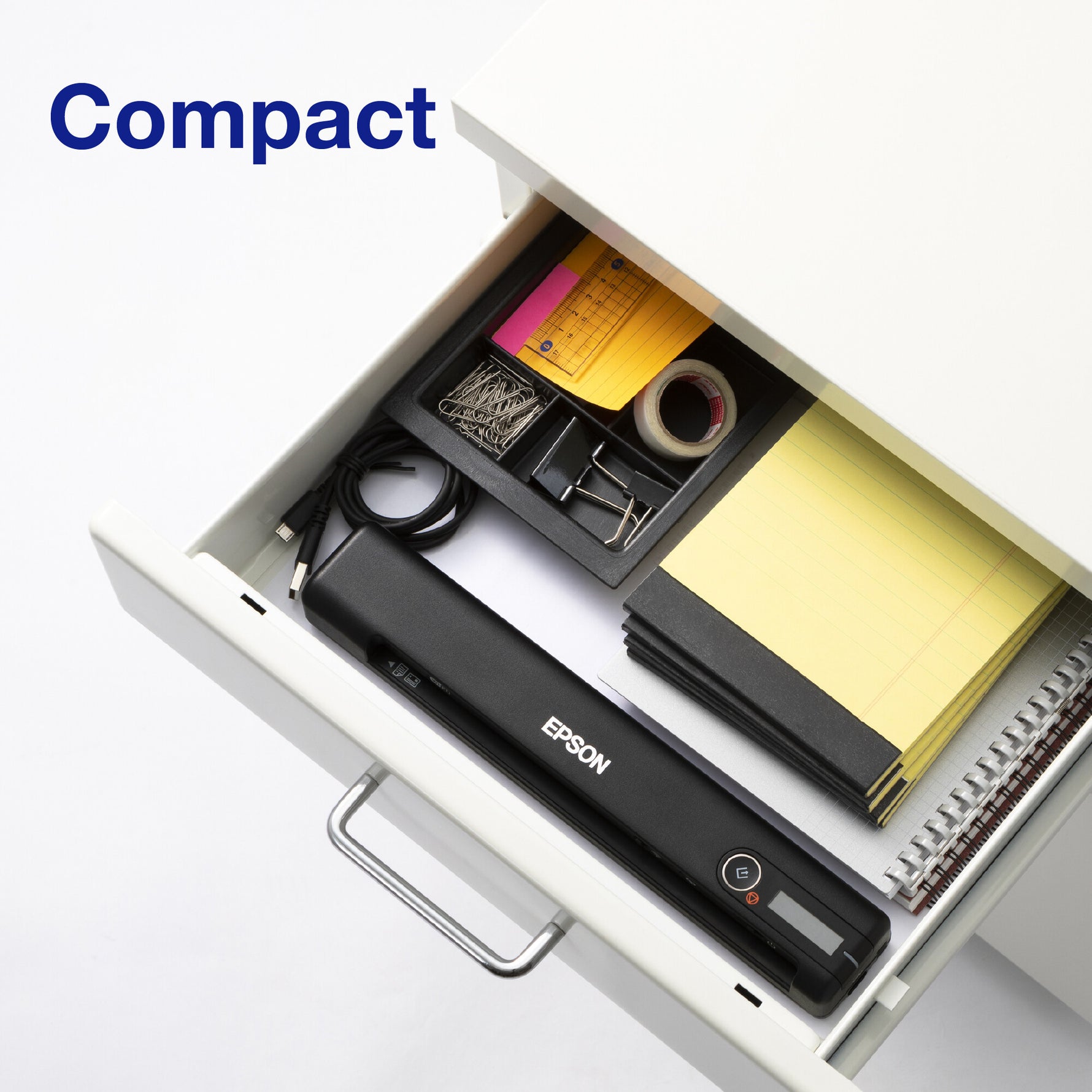 Epson WorkForce ES-60W, snelle draadloze mobiele A4-scanner met Wi-Fi-connectiviteit, ScanSmart-technologie en LCD-scherm