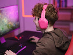 Trust GXT 415P Zirox Gaming Headset - Bedrade gamingheadset – Opklapbare microfoon – 50 mm drivers – Roze