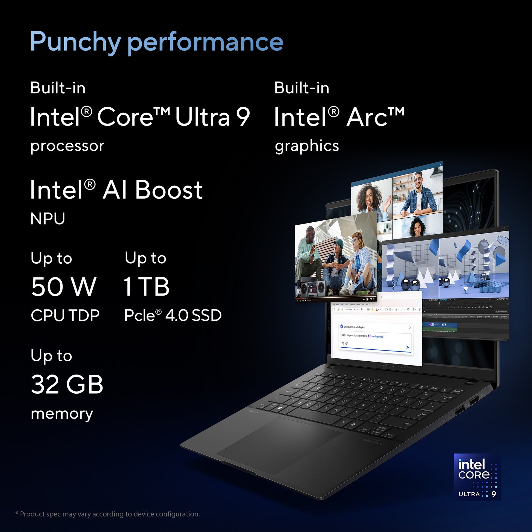 ASUS Vivobook S 14 OLED S5406SA-QD077W Copilot+ PC Intel Core Ultra 7 258V Laptop 35,6 cm (14