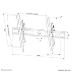 Neomounts WL35S-850BL18 TV-beugel wand 43-86" - kantelbaar - vergrendelbaar - snelle installatie