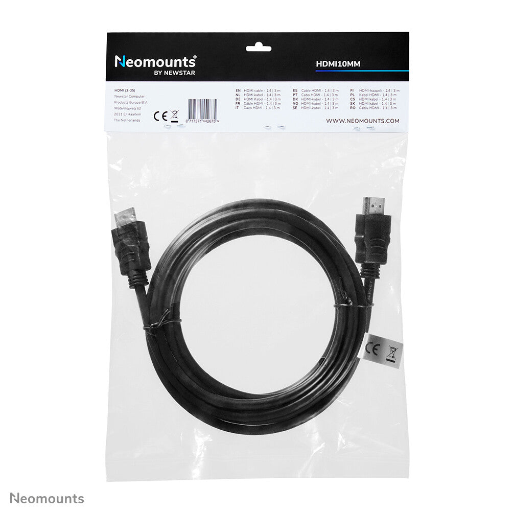 Neomounts HDMI10MM HDMI kabel - 3 meter