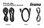 iiyama ProLite T2452MSC-B2AG computer monitor 61 cm (24") 1920 x 1080 Pixels Full HD LED Touchscreen Zwart