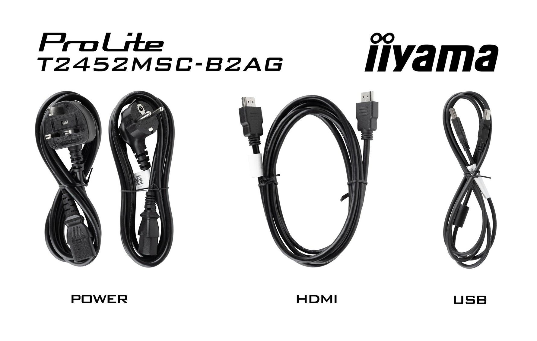 iiyama ProLite T2452MSC-B2AG computer monitor 61 cm (24") 1920 x 1080 Pixels Full HD LED Touchscreen Zwart