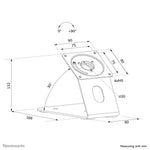 Neomounts DS15-629BL1 Tablet standaard bureau en wand - max 3 kg - vergrendelbaar