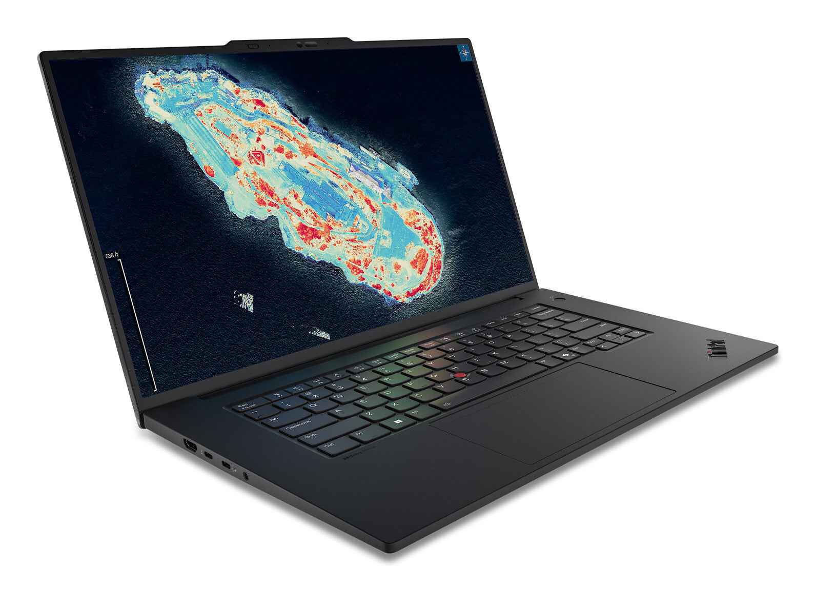 Lenovo ThinkPad T1g Gen 8 Intel Core Ultra 7 265H Laptop 40,6 cm (16") WQUXGA 32 GB LPDDR5x-SDRAM 1 TB SSD NVIDIA GeForce RTX 5070 Wi-Fi 7 (802.11be) Windows 11 Pro Engels Zwart