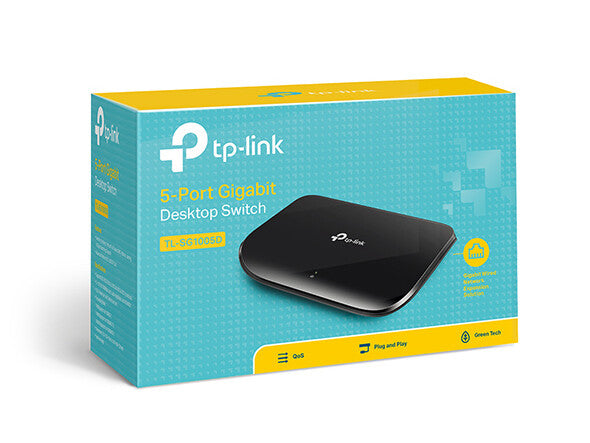 TP-Link TL-SG1005D Unmanaged Gigabit Ethernet (10/100/1000) Zwart