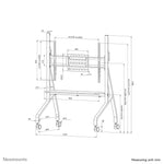 Neomounts FL50-525WH1 TV trolley 55-86" - snelle installatie - TÜV