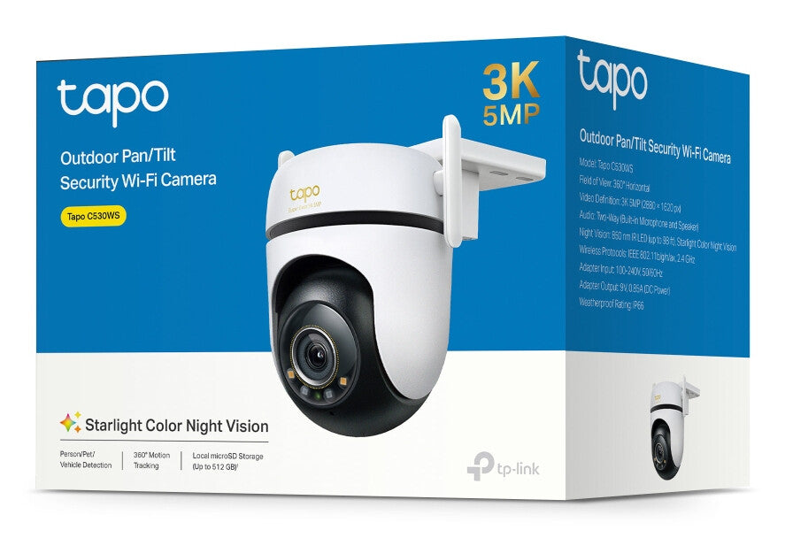 TP-Link TAPO C530WS bewakingscamera Turret IP-beveiligingscamera Buiten 2880 x 1620 Pixels Muur