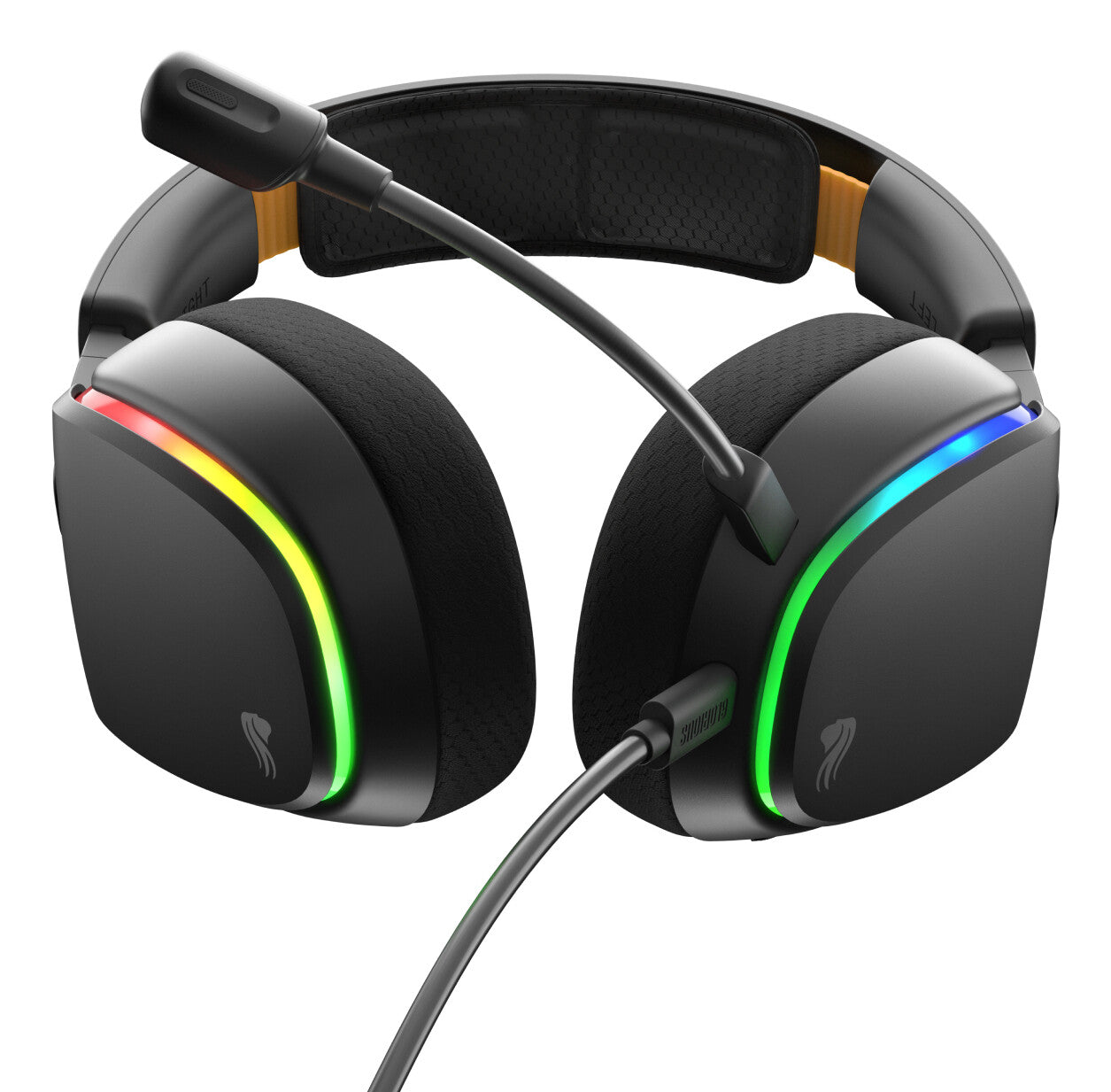 Glorious Gaming Glorious GHS Eternal RGB - Stereo RGB headset voor pc, PS5, PS4, Switch - Custom-tuned, gekantelde drivers, verstelbare, kristalheldere, afneembare mic, USB-C - Duurzaam, dag/nacht comfort - Zwart