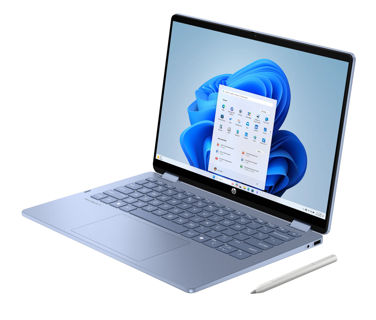 HP OmniBook 5 Flip 14-fp0251ndx 120U 35,6 cm (14") Touchscreen 2K 8 GB LPDDR5-SDRAM 512 GB SSD Wi-Fi 6 (802.11ax) Windows 11 Home Blauw QWERTY