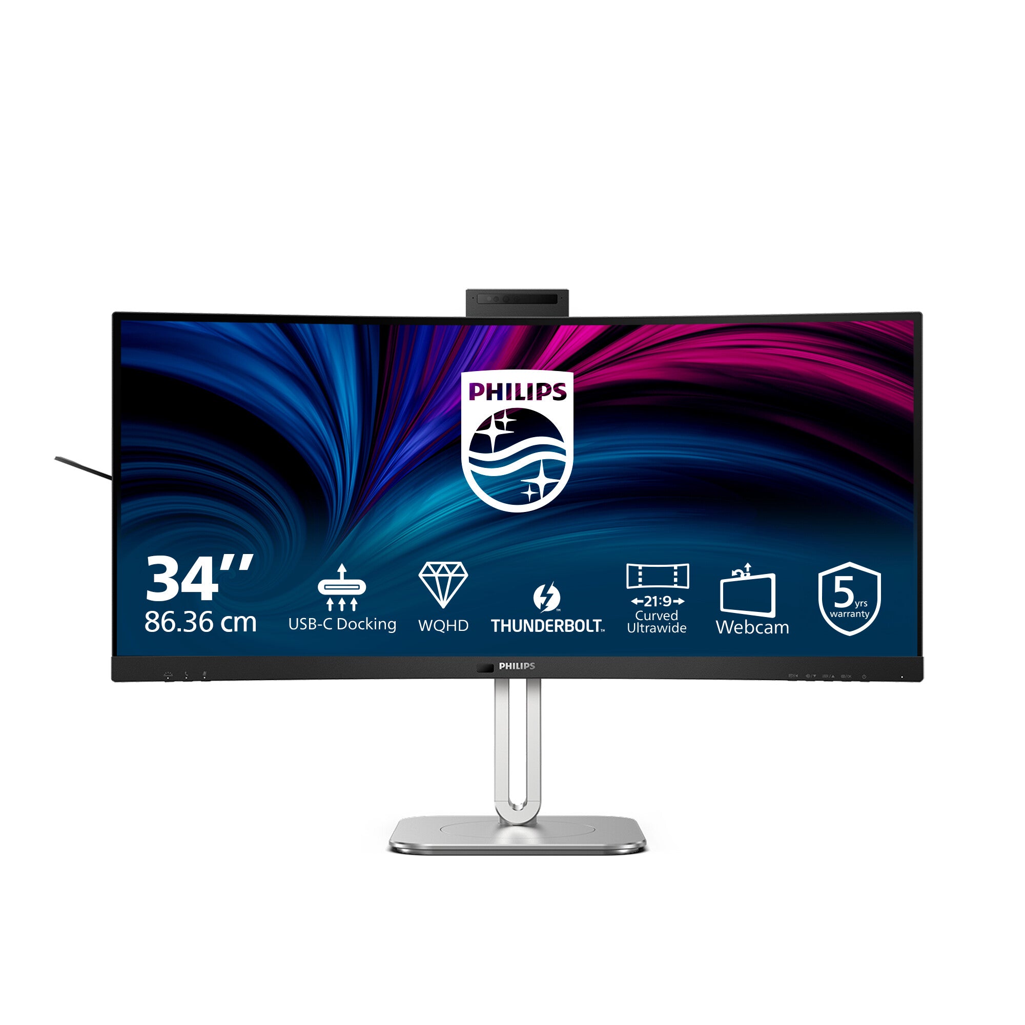 Philips 6000 series 34B2U6603CH/00 computer monitor 86,4 cm (34") 3440 x 1440 Pixels Wide Quad HD LCD Grijs