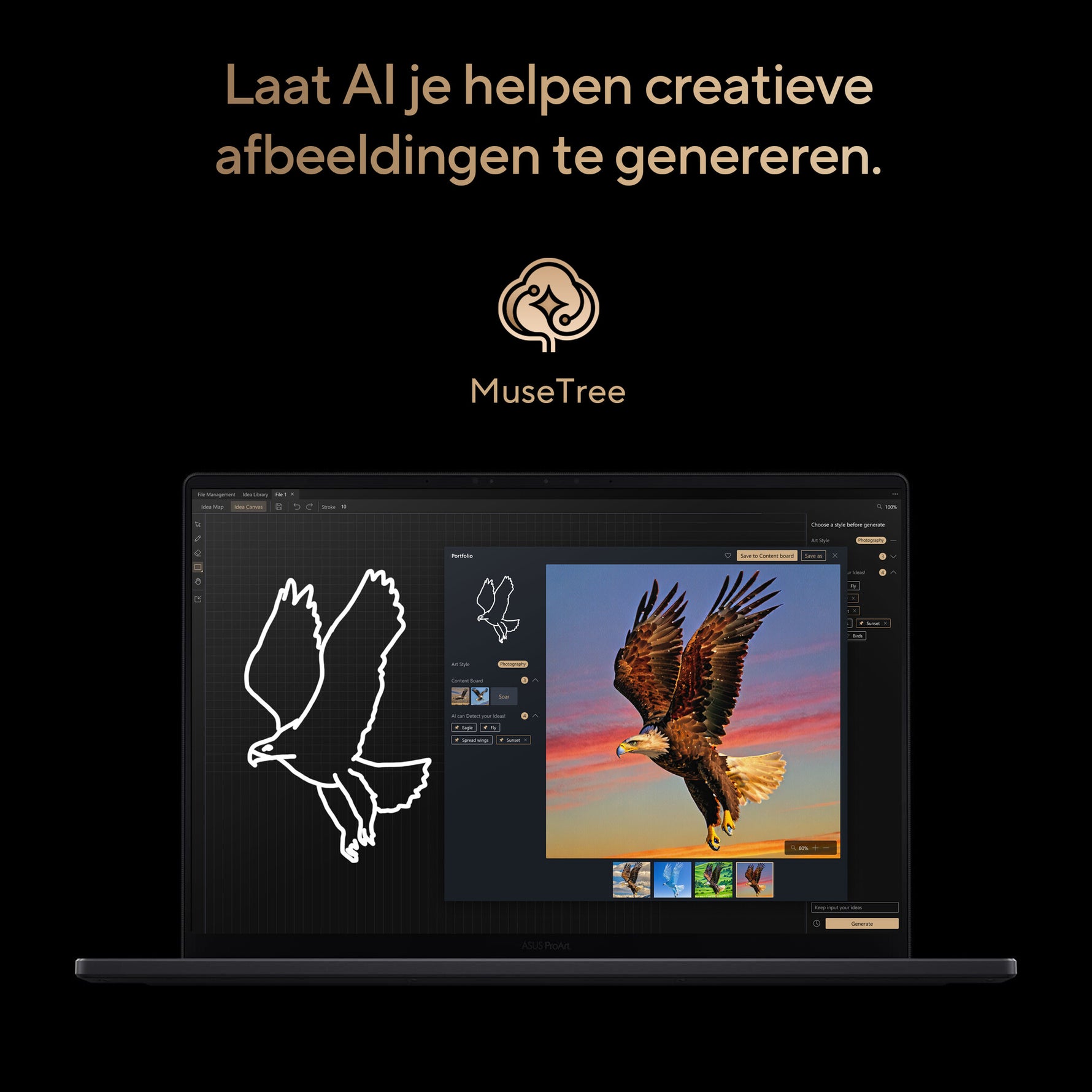 ASUS ProArt P16 H7606WX-SE002X Copilot+ PC AMD Ryzen AI 9 HX 370 Laptop 40,6 cm (16") Touchscreen WQUXGA 64 GB LPDDR5x-SDRAM 4 TB SSD NVIDIA GeForce RTX 5090 Wi-Fi 7 (802.11be) Windows 11 Pro Nederlands Zwart