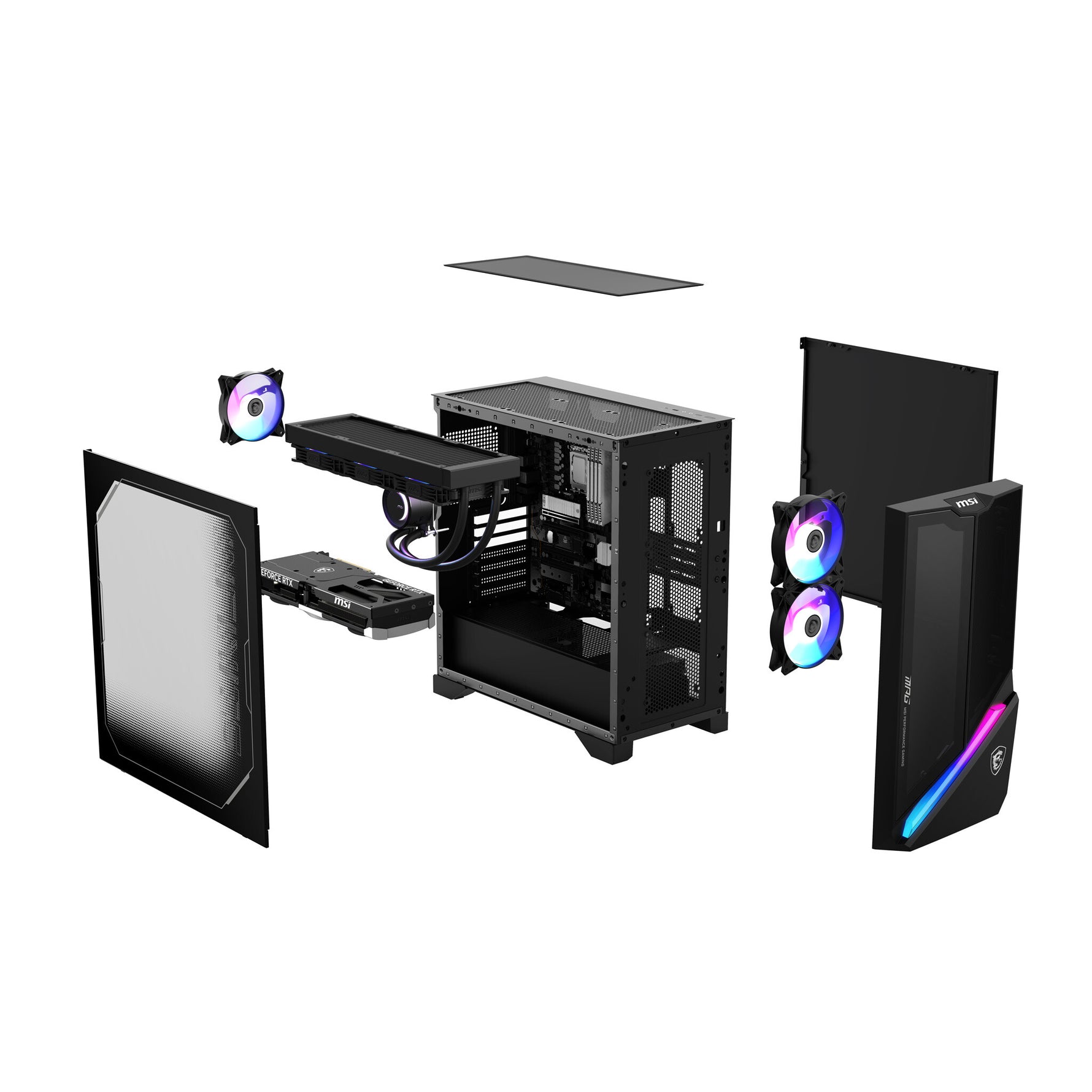 MSI MPG Infinite X3 AI 2NVZ9-028EU Intel Core Ultra 9 285K 64 GB DDR5-SDRAM 1 TB SSD NVIDIA GeForce RTX 5090 Windows 11 Home Desktop PC Zwart