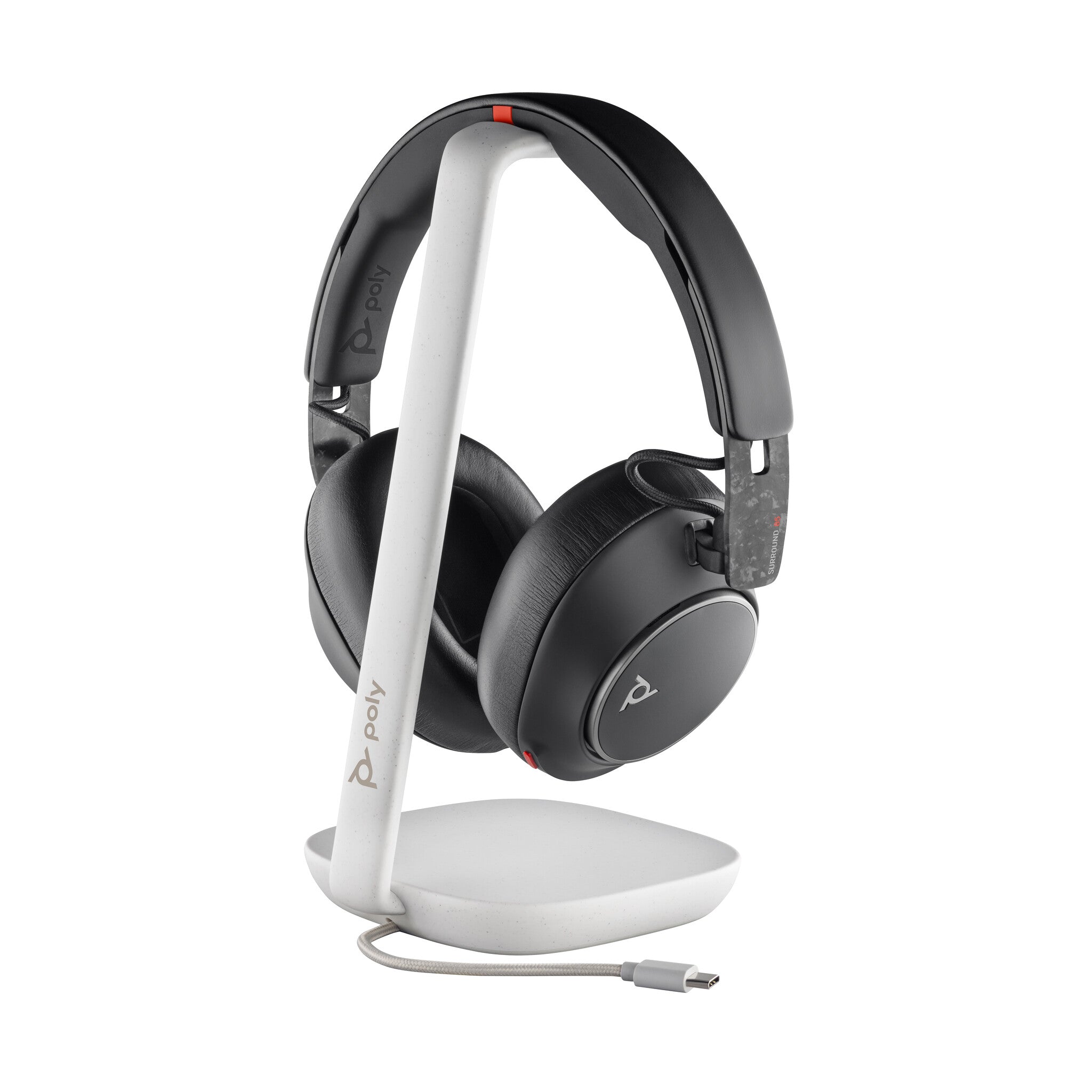 HP Poly Voyager Surround 85 UC USB-C-headset + USB-C/A-adapter + oplaadstandaard