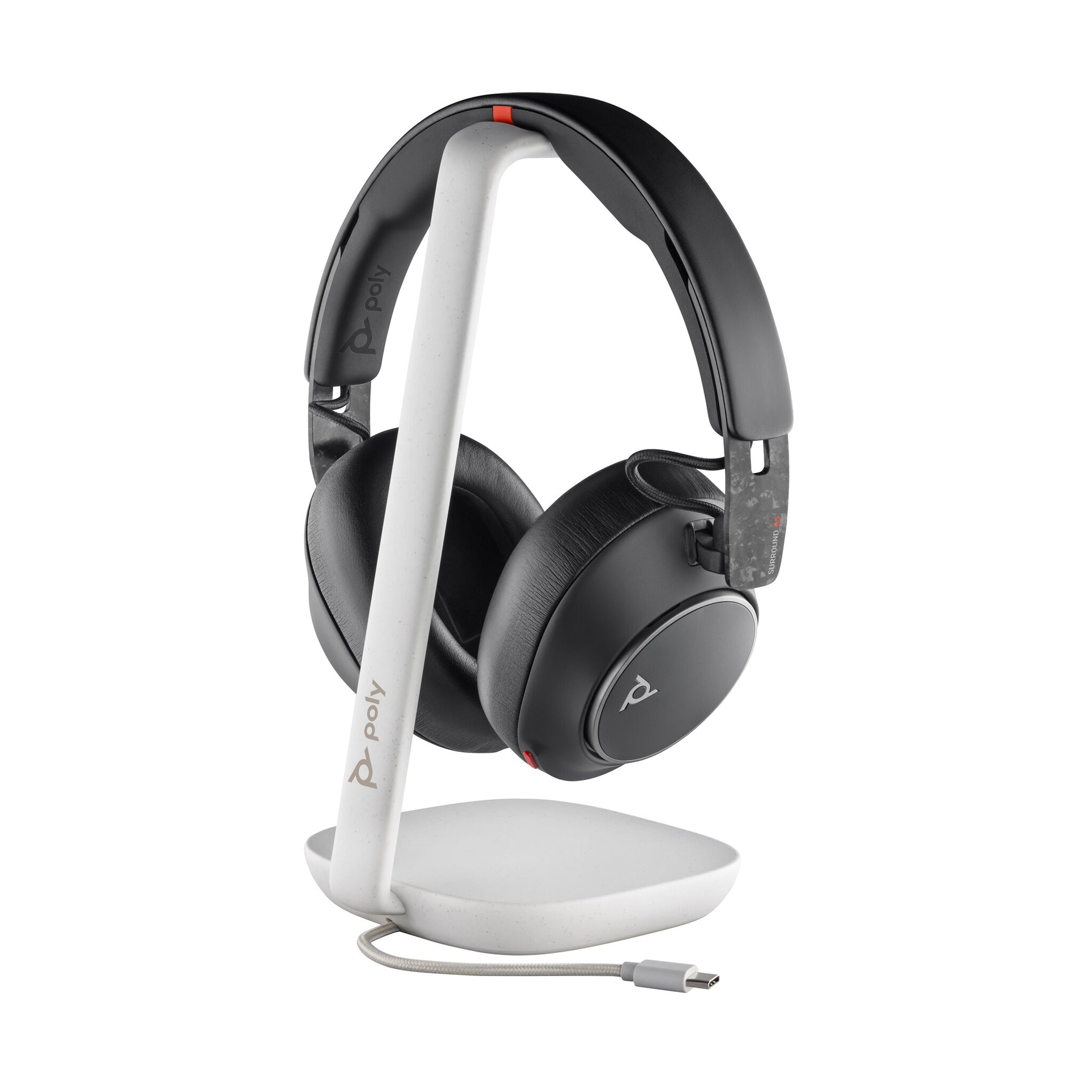 HP Poly Voyager Surround 85 UC USB-C-headset + USB-C/A-adapter + oplaadstandaard