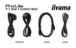 iiyama ProLite T1521MSC-B2 computermonitor 38,1 cm (15") 1024 x 768 Pixels XGA LED Touchscreen Tafelblad Zwart
