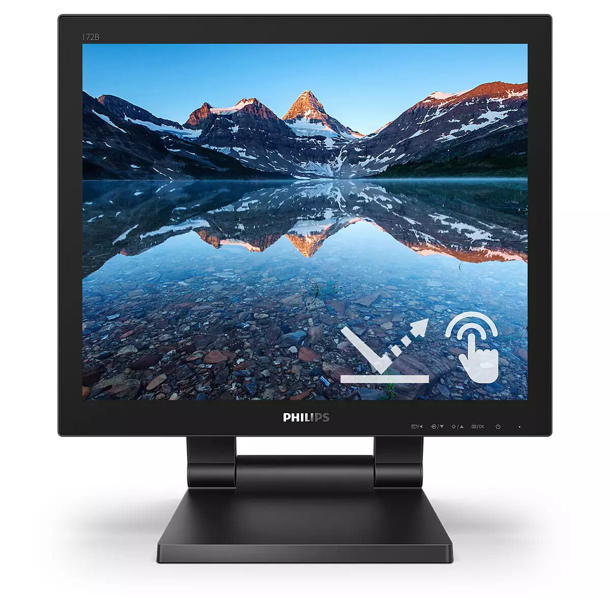 Philips 172B9TL/00 computer monitor 43,2 cm (17") 1280 x 1024 Pixels Full HD LCD Touchscreen Zwart