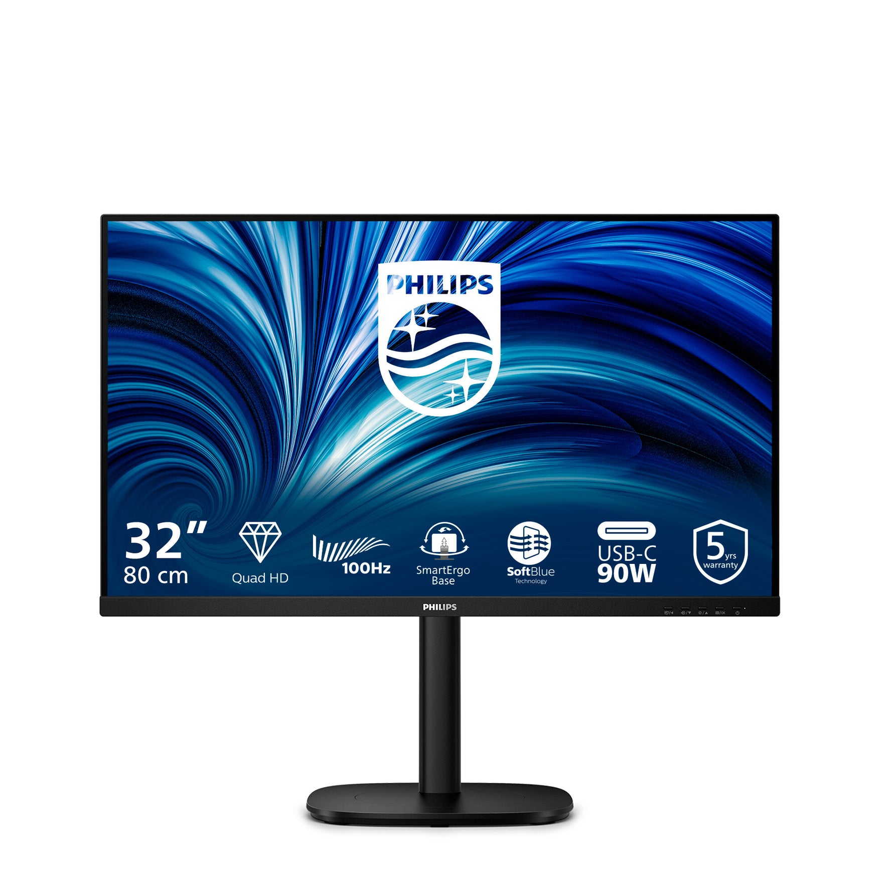 Philips 32B2U3601/00 computer monitor 80 cm (31.5") 2560 x 1440 Pixels Quad HD LCD Zwart