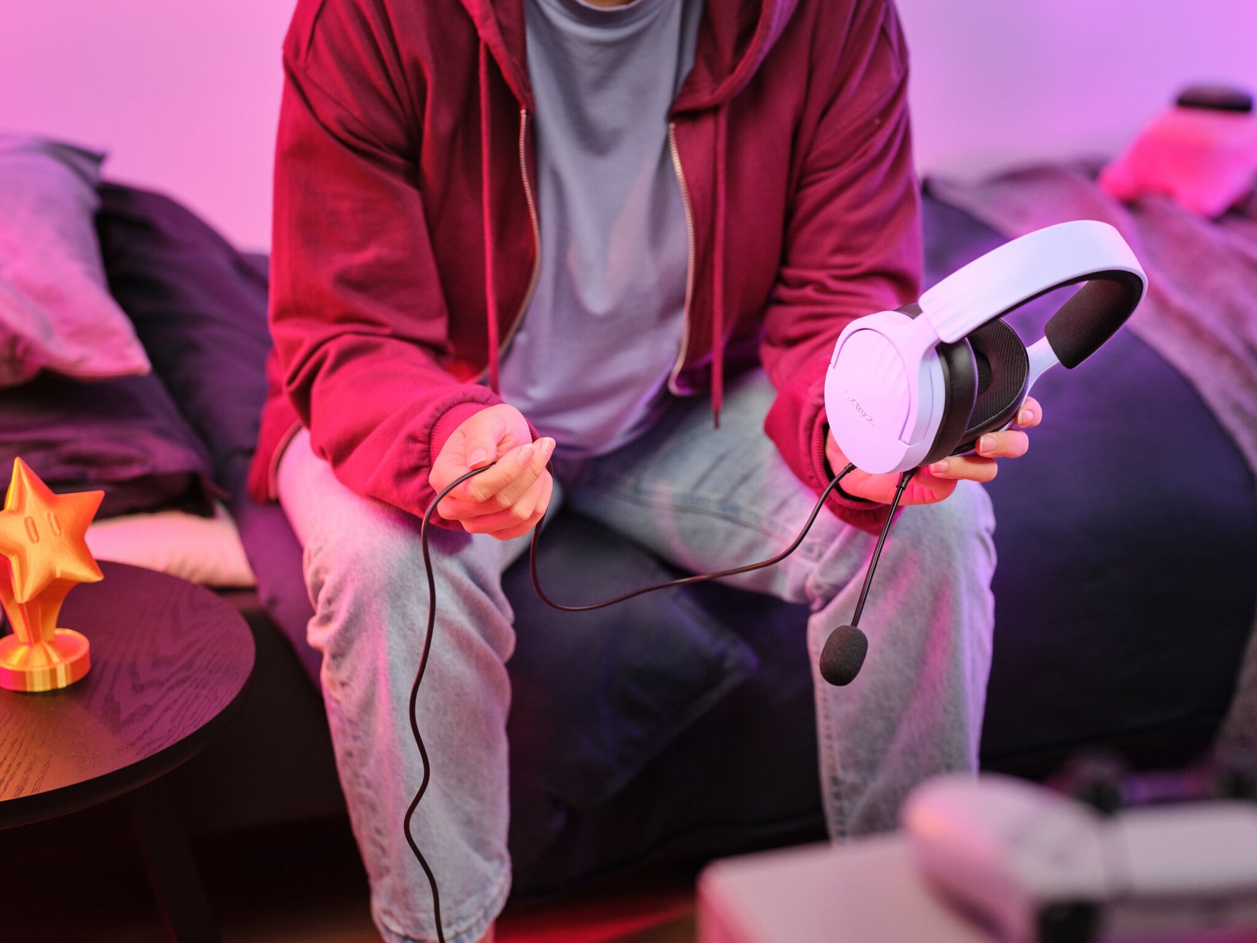 Trust GXT 489P FAYZO Headset Bedraad Hoofdband Gamen Zwart, Paars