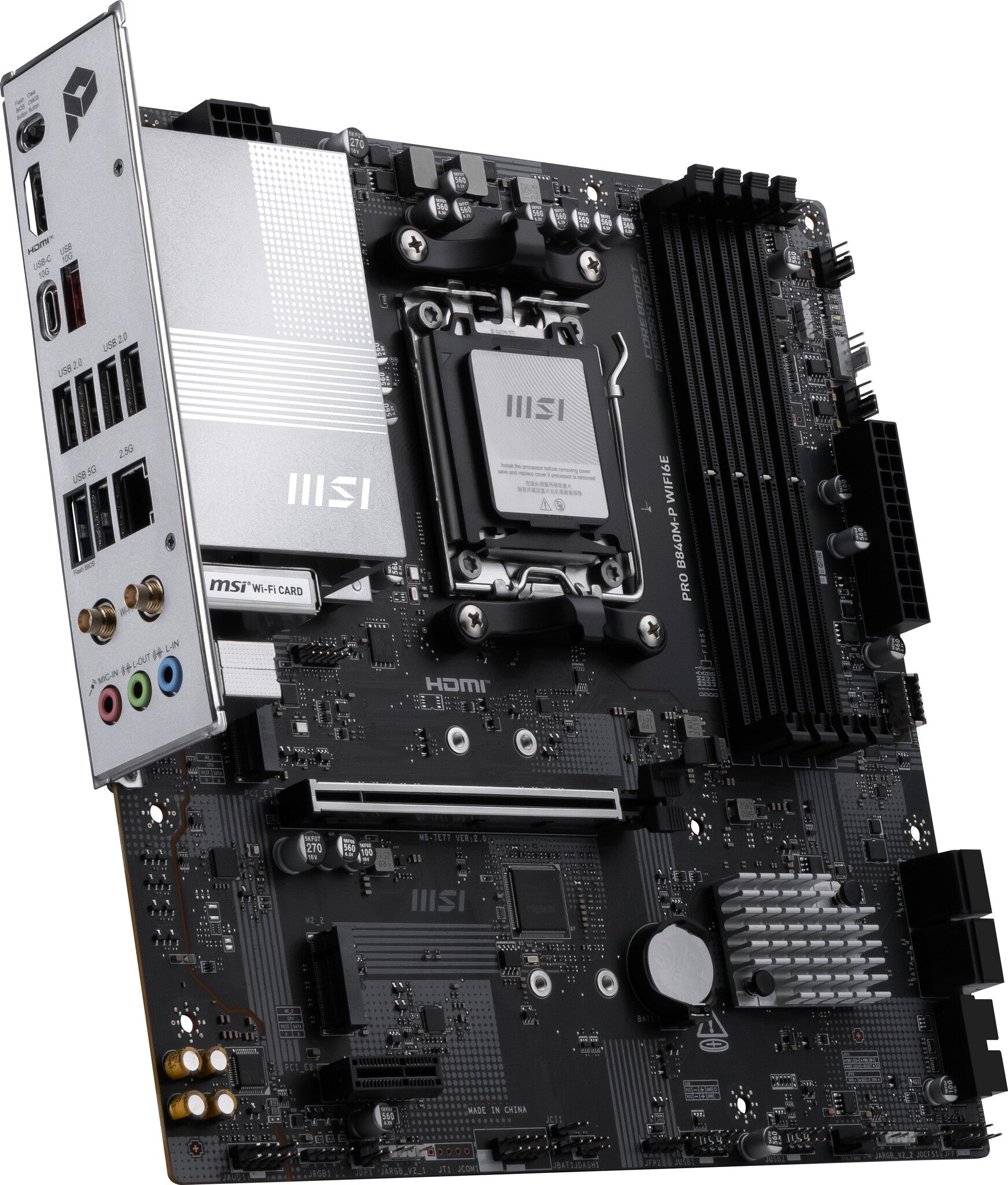 MSI PRO B840M-P WIFI6E moederbord AMD B840 Socket AM5 micro ATX