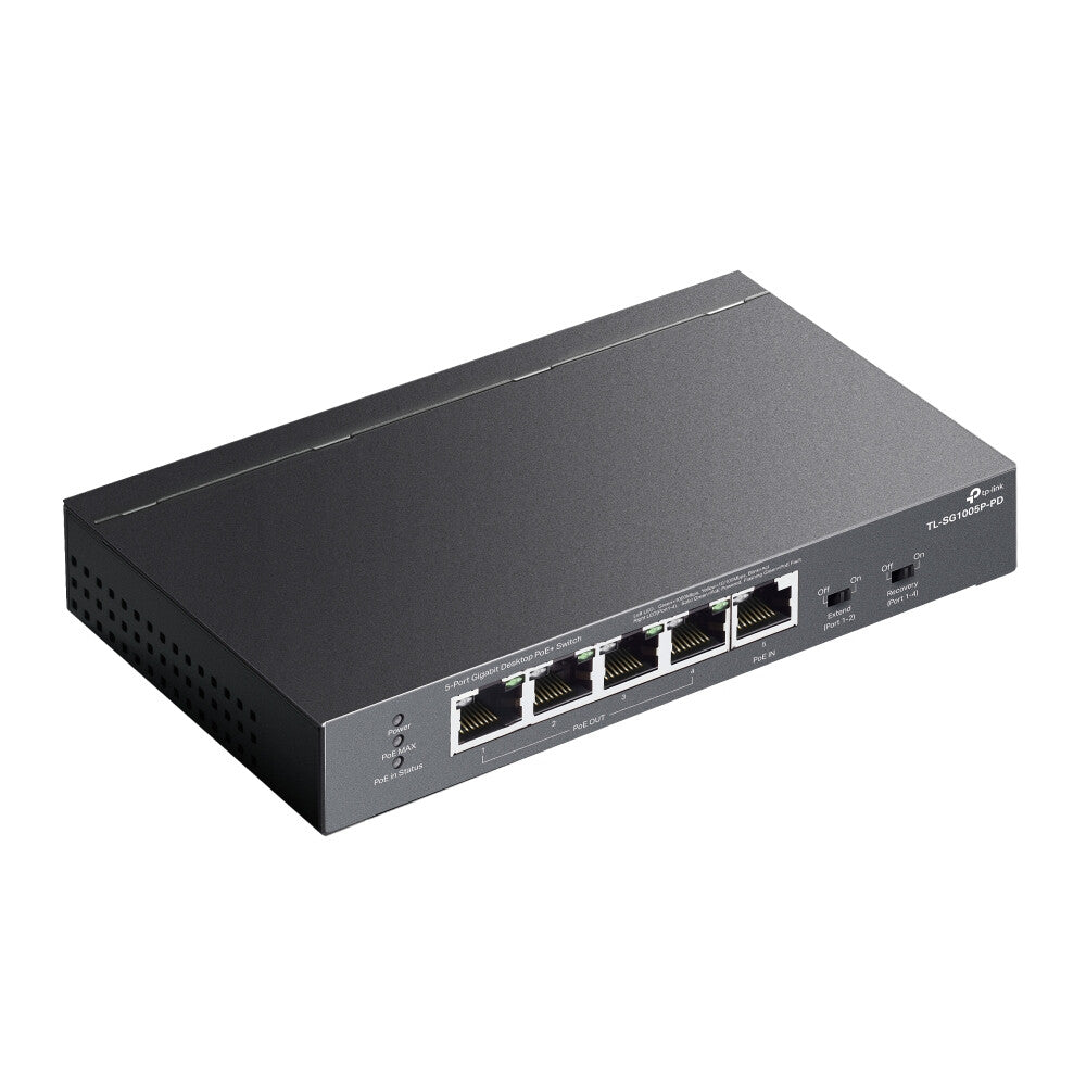 TP-Link TL-SG1005P-PD netwerk-switch Gigabit Ethernet (10/100/1000) Power over Ethernet (PoE) Zwart