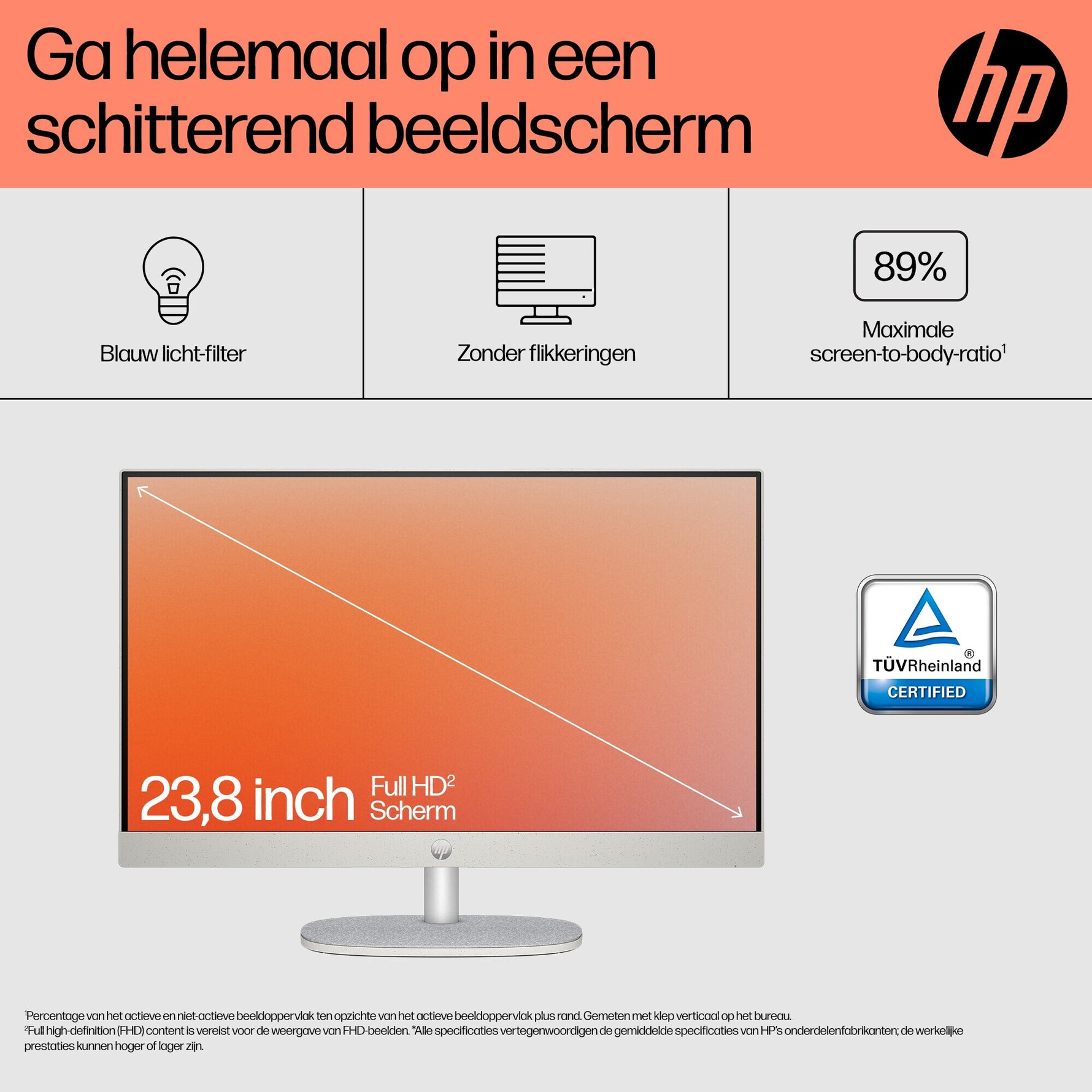 HP 24-cr0050nd AMD Ryzen™ 5 7520U 60,5 cm (23.8") 1920 x 1080 Pixels Alles-in-één-pc 8 GB LPDDR5-SDRAM 512 GB SSD Windows 11 Home Wi-Fi 6 (802.11ax) Zwart