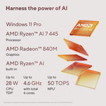 ASUS Zenbook 14 OLED UM3406GA-QD031W Copilot+ PC AMD Ryzen AI 7 445 Laptop 35,6 cm (14") WUXGA 32 GB LPDDR5x-SDRAM 1 TB SSD Wi-Fi 6E (802.11ax) Windows 11 Home Nederlands Zwart