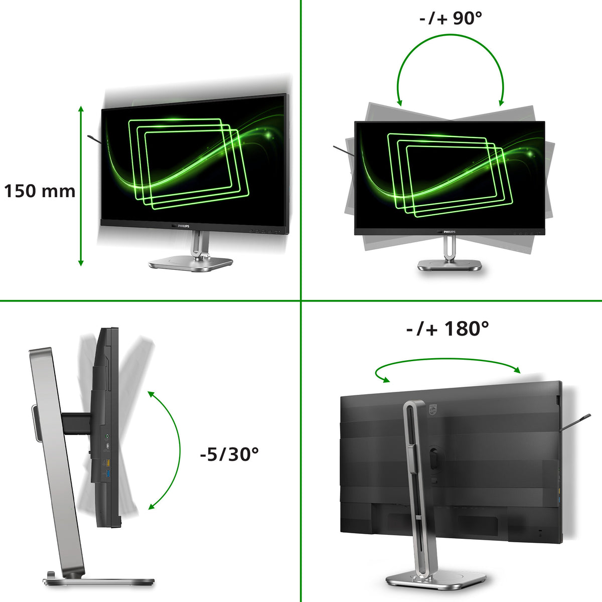 Philips 5000 series 27B2G5601/00 computer monitor 68,6 cm (27") 2560 x 1440 Pixels Quad HD LCD Zwart