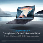 ASUS ExpertBook B9 OLED B9403CVAR-PP1678X Intel Core 7 150U Laptop 35,6 cm (14") WQXGA+ 32 GB LPDDR5x-SDRAM 1 TB SSD Wi-Fi 6E (802.11ax) Windows 11 Pro Frans Zwart