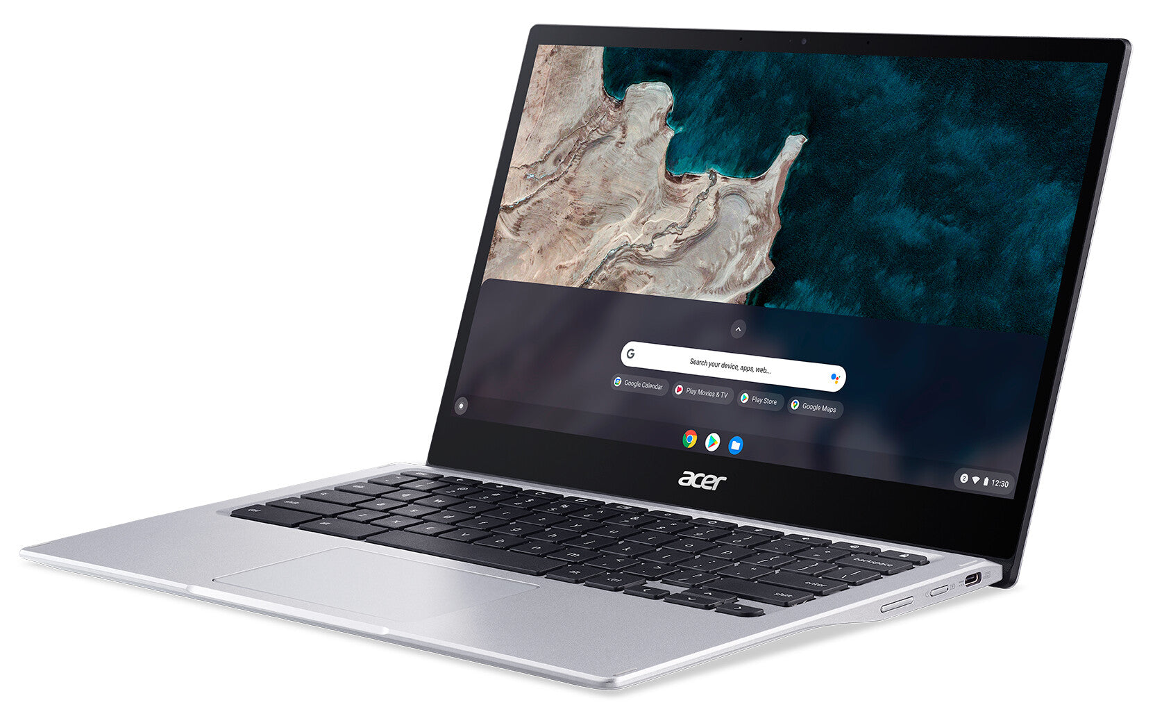 Acer Chromebook CP513-1HL-S1YN Snapdragon 7c 33,8 cm (13.3") Touchscreen Full HD 8 GB LPDDR4x-SDRAM 128 GB eMMC Wi-Fi 5 (802.11ac) ChromeOS voor ondernemingen Zilver