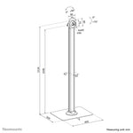 Neomounts FL15-627BL1 Tablet vloerstandaard - max 3 kg - vergrendelbaar