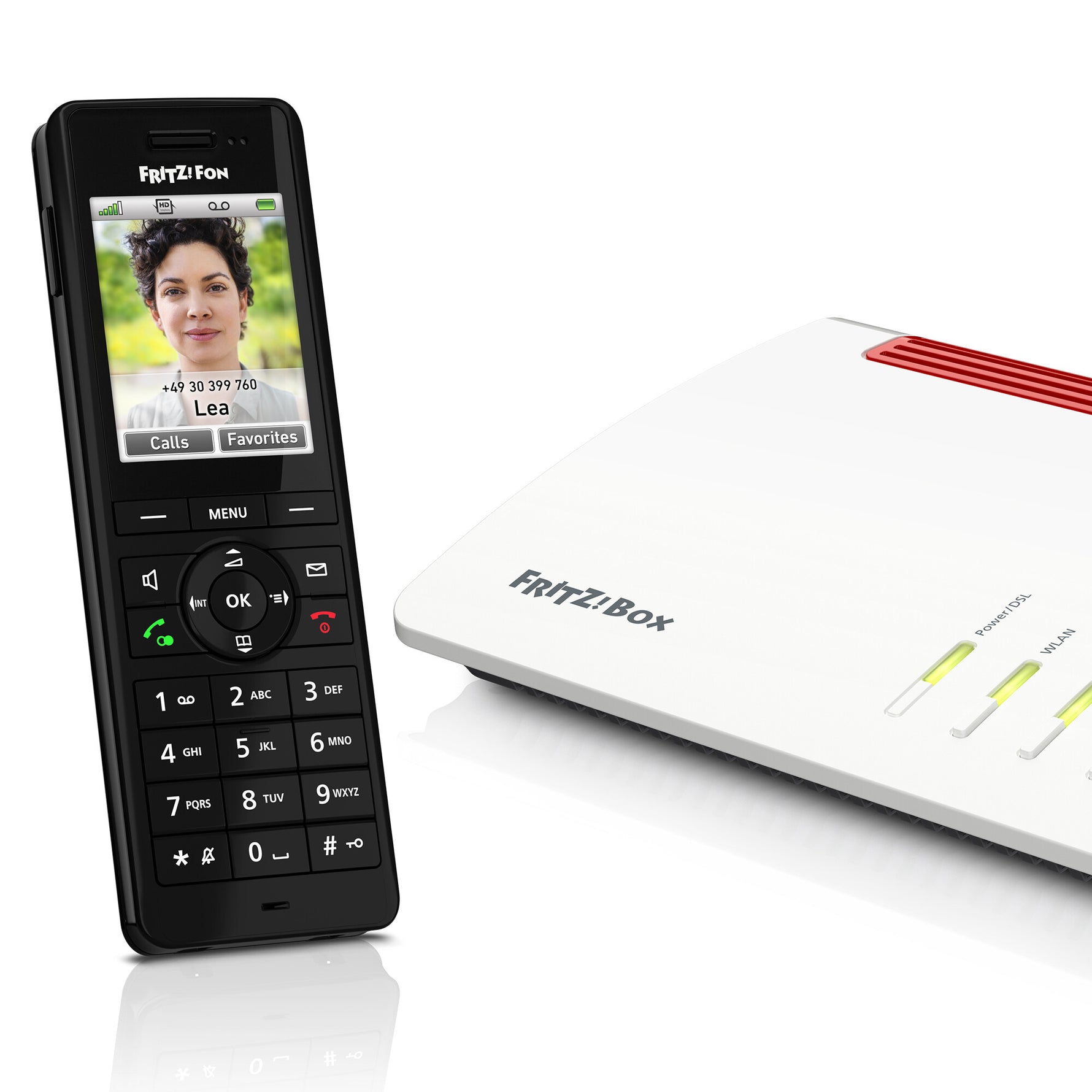 Fon FRITZ! X6 INT DECT-telefoon Nummerherkenning Zwart