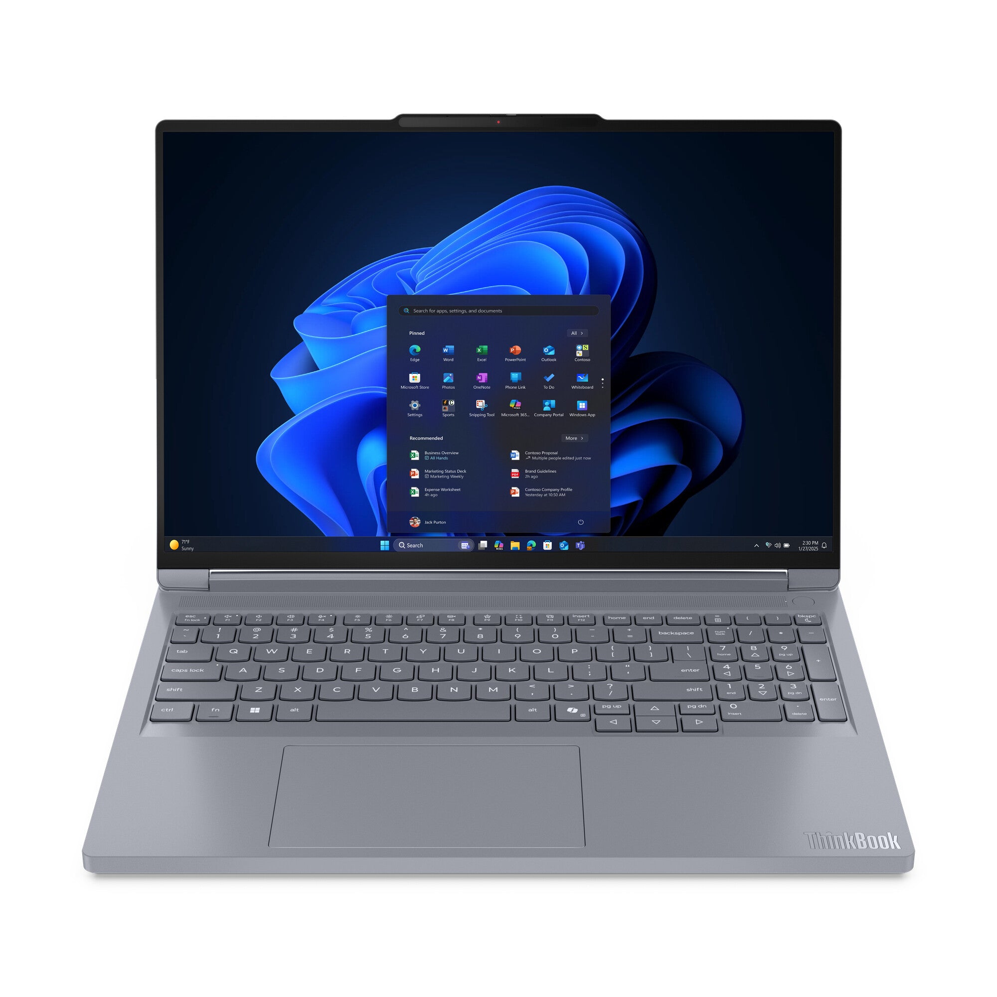 Lenovo ThinkBook 16p G6 ADR AMD Ryzen™ 9 8940HX Laptop 40,6 cm (16") WQXGA 32 GB DDR5-SDRAM 1 TB SSD NVIDIA GeForce RTX 5060 Wi-Fi 7 (802.11be) Windows 11 Pro Engels Grijs