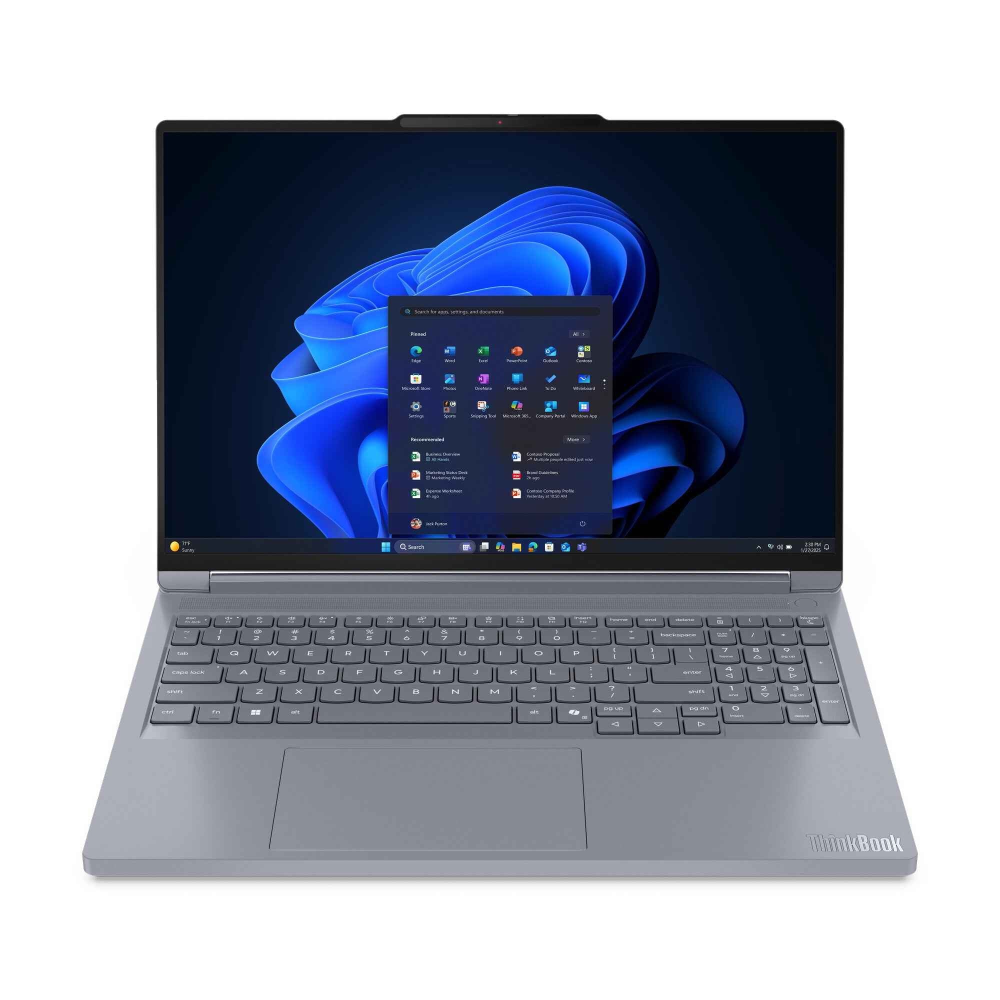 Lenovo ThinkBook 16p G6 ADR AMD Ryzen™ 9 8940HX Laptop 40,6 cm (16") WQXGA 32 GB DDR5-SDRAM 1 TB SSD NVIDIA GeForce RTX 5060 Wi-Fi 7 (802.11be) Windows 11 Pro Engels Grijs