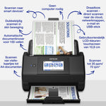 Epson WorkForce ES-580W, A4 automatische duplexscanner met Wi-Fi en gebruiksvriendelijk touchscreen