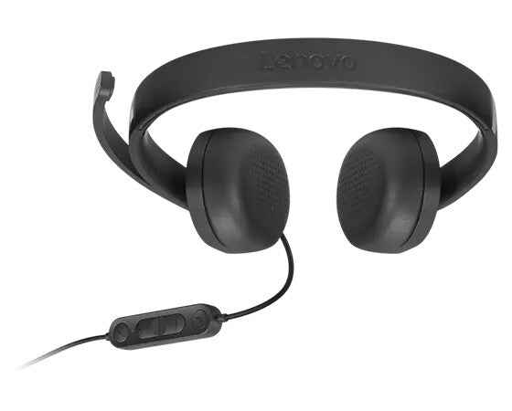Lenovo 4XD1P83425 hoofdtelefoon/headset Bedraad Hoofdband Oproepen/muziek USB Type-A Zwart