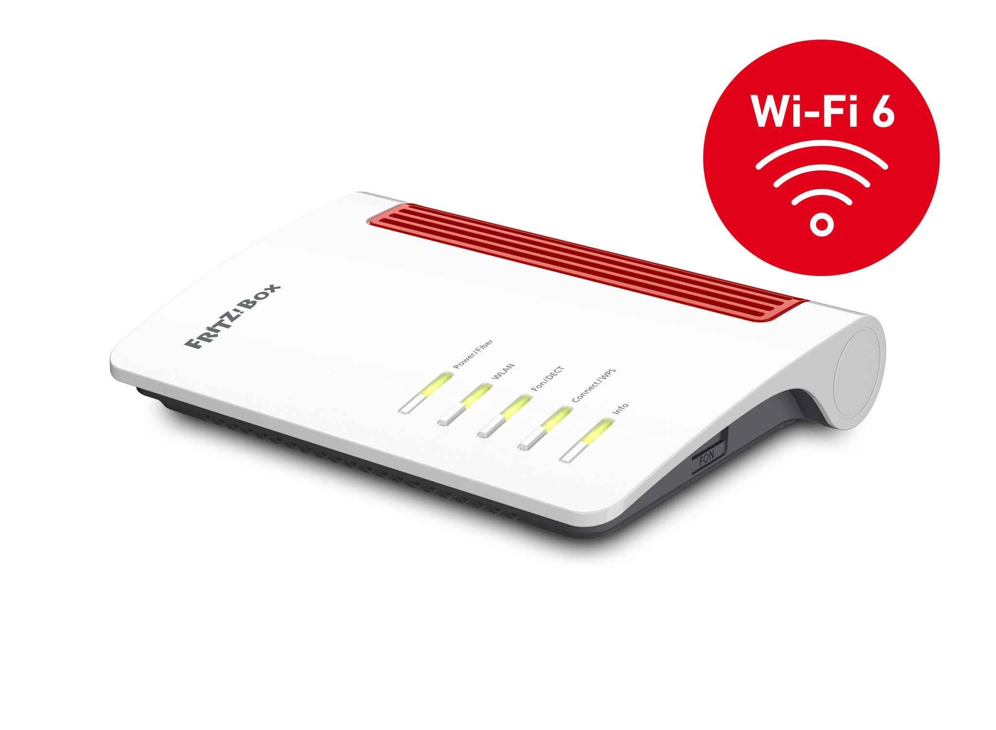 Box FRITZ! 5530 Fiber Edition Internation draadloze router 2.5 Gigabit Ethernet Dual-band (2.4 GHz / 5 GHz) Wit