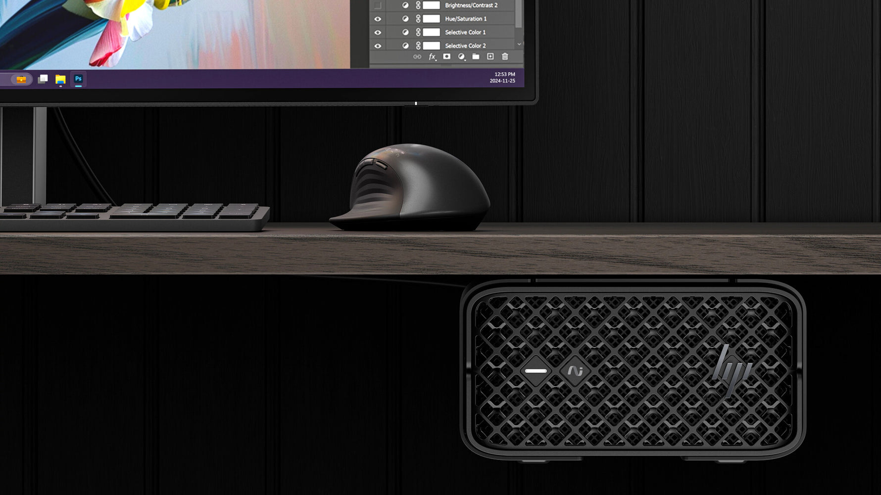 HP Z2 Mini G1a Wolf Pro Security Edition Copilot+ PC AMD Ryzen AI Max PRO 390 32 GB LPDDR5x-SDRAM 1 TB SSD Windows 11 Pro Mini PC Workstation AI Workstation, AI PC Zwart
