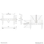 Neomounts WL35S-850BL16 TV-beugel wand 42-86" - kantelbaar - vergrendelbaar - snelle installatie