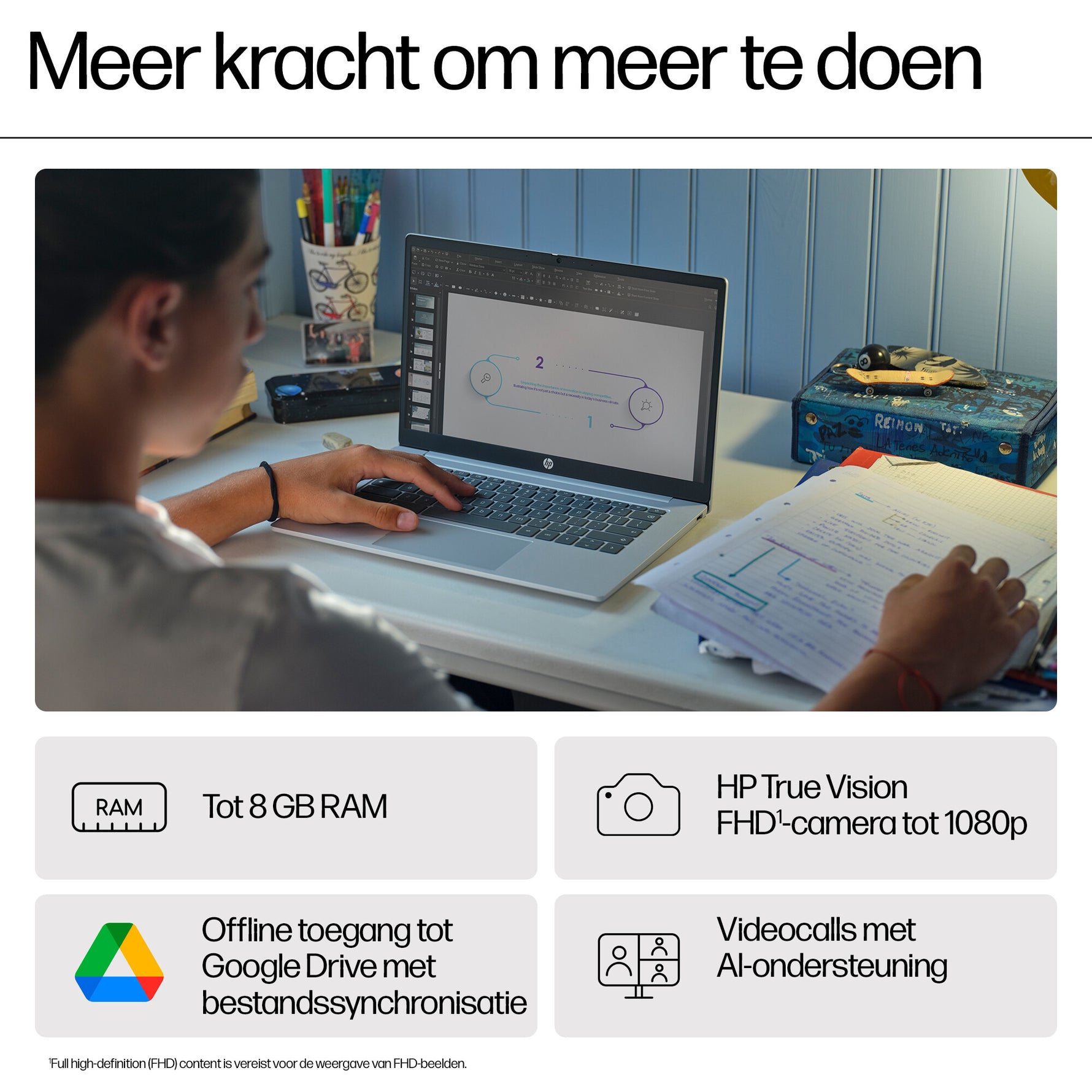 HP Chromebook 14a-nf0050nd Intel® N N100 35,6 cm (14