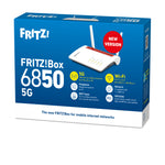 Box AVM 6850 5G v2 International draadloze router Gigabit Ethernet Dual-band (2.4 GHz / 5 GHz) Wit, Rood
