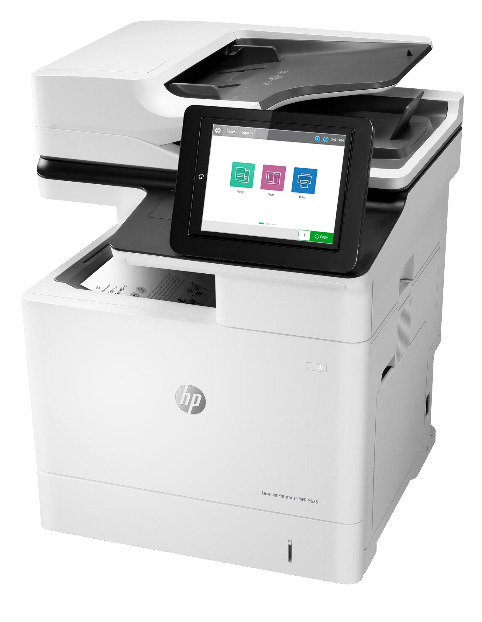 HP LaserJet Enterprise M636fh Multifunction Zwart-wit Printer, Alleen Ethernet; Kopieerapparaat, scanner