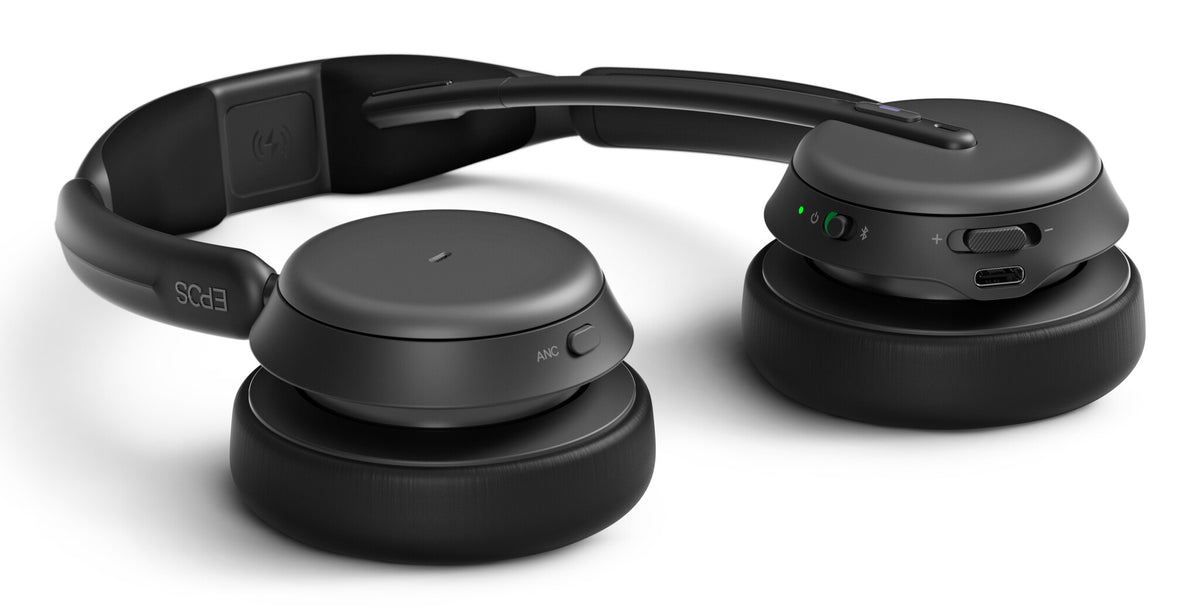 EPOS IMPACT 1000 MS UC ANC WL USB-C+A Headset Draadloos Hoofdband Kantoor/callcenter USB Type-C Bluetooth Zwart