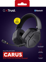 Trust GXT 493 Carus Headset Bedraad en draadloos Hoofdband, Helm Gamen USB Type-C / USB Type-A Bluetooth Zwart