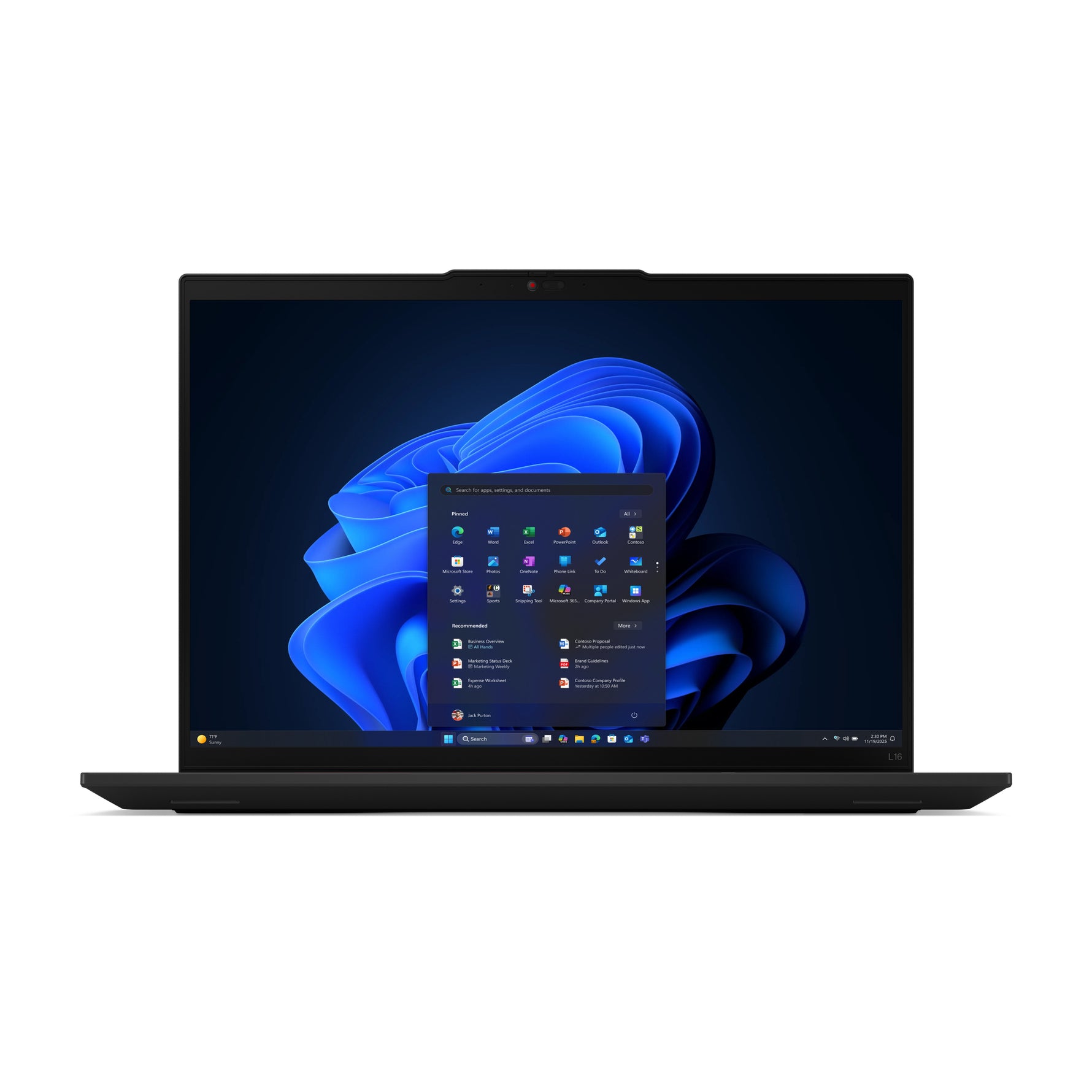 Lenovo ThinkPad L16 Gen 2 (Intel) Intel Core Ultra 5 225U Laptop 40,6 cm (16") WUXGA 16 GB DDR5-SDRAM 512 GB SSD Wi-Fi 6E (802.11ax) Windows 11 Pro Engels Zwart