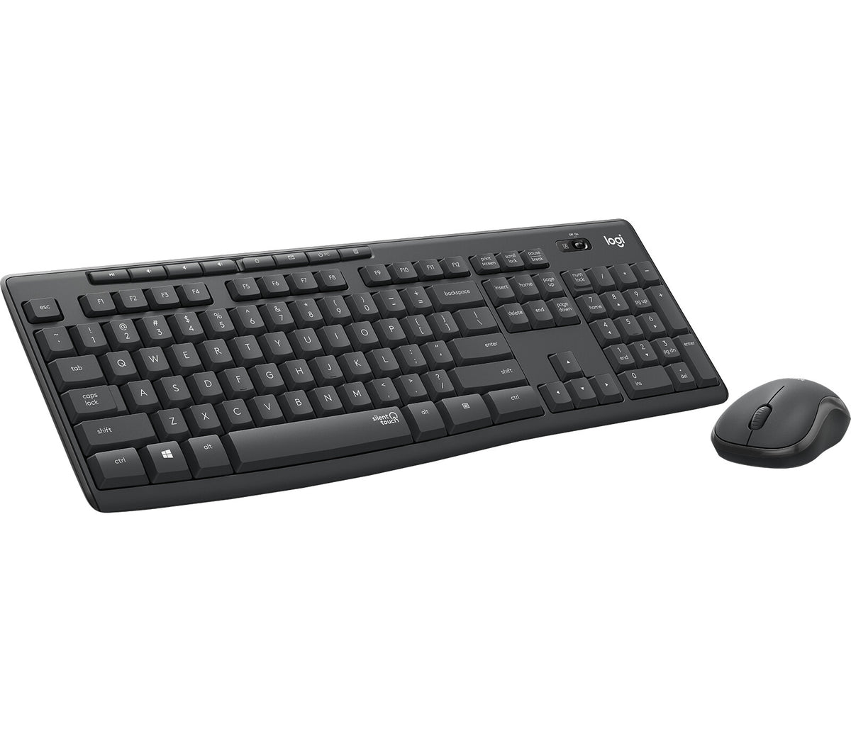 Logitech MK295 920-009800 Silent Wireless Combo, Full-size (100%) USB, QWERTY, Graphite, Mouse incl