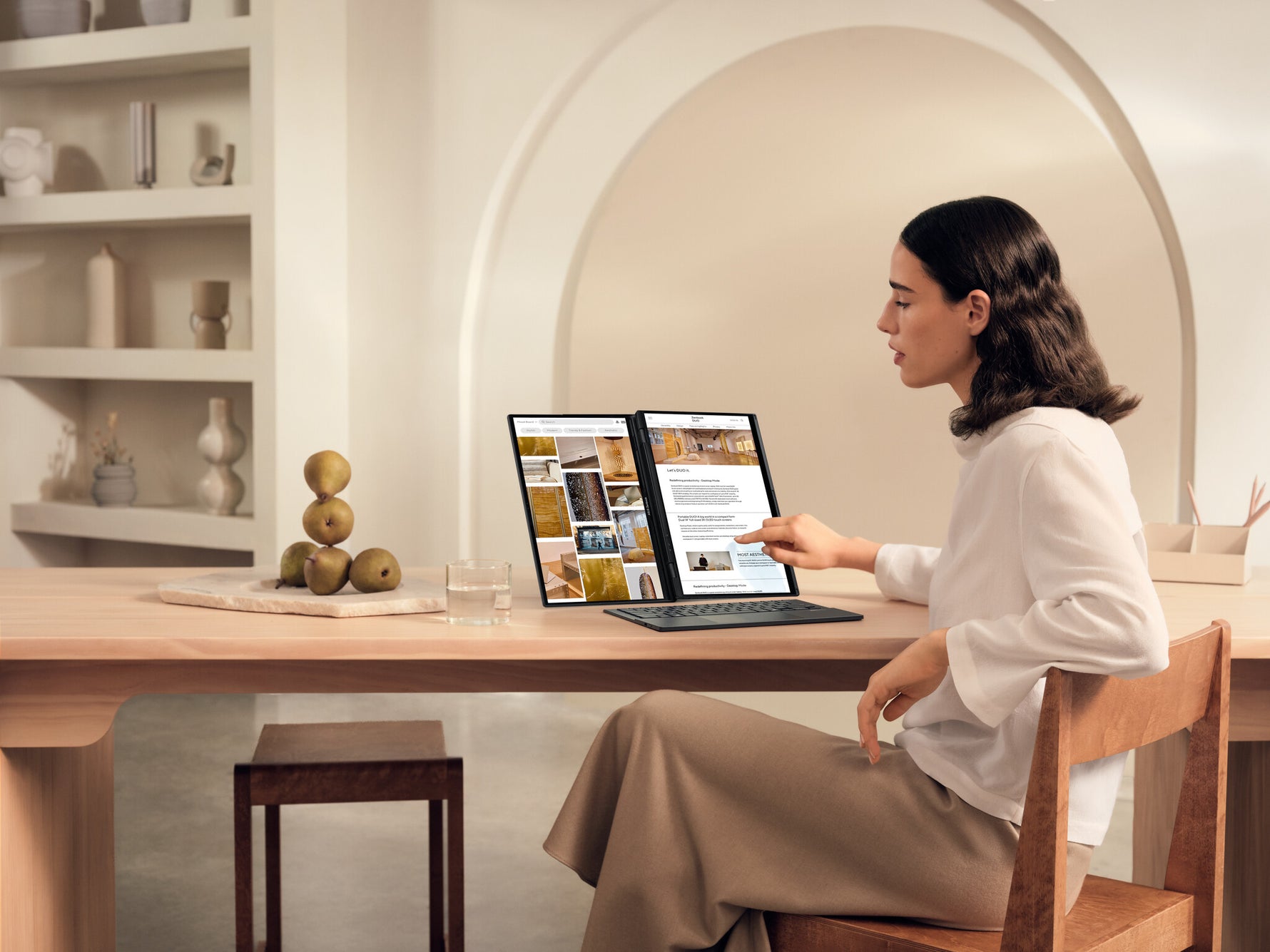 ASUS Zenbook Duo UX8406CA-PZ032W Intel Core Ultra 9 285H Hybride (2-in-1) 35,6 cm (14