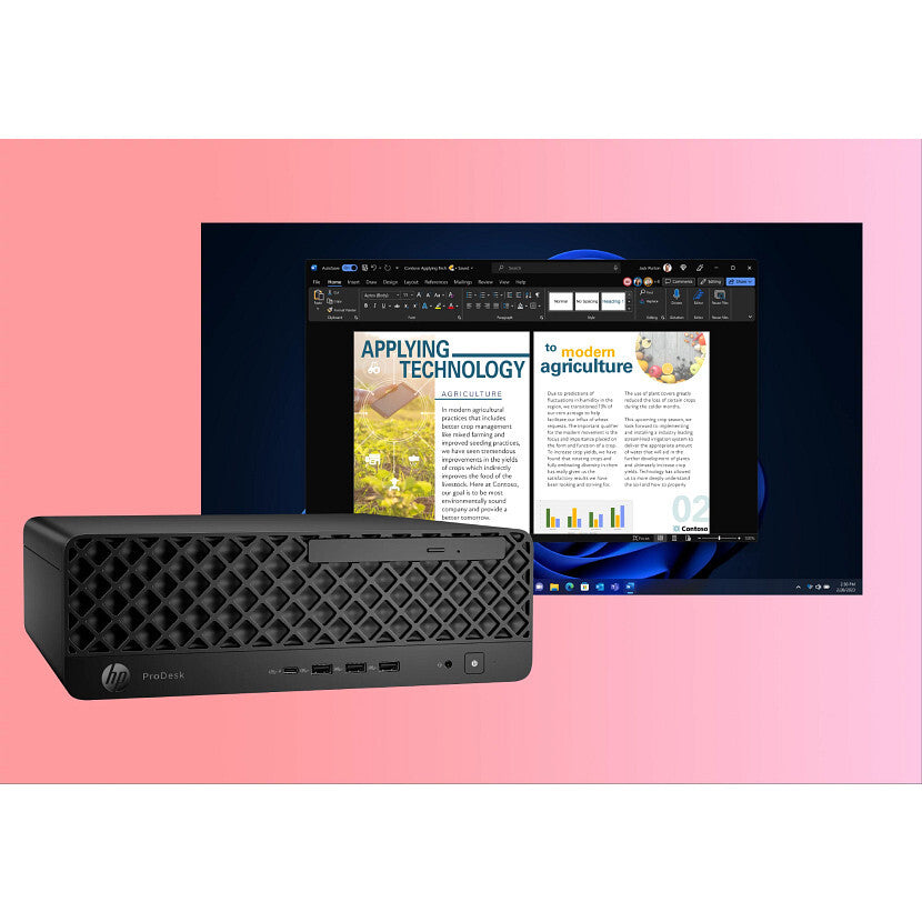 HP ProDesk 4 SFF G1i AI Wolf Pro Security Edition Intel Core Ultra 5 235 16 GB DDR5-SDRAM 512 GB SSD Windows 11 Pro PC AI PC Zwart