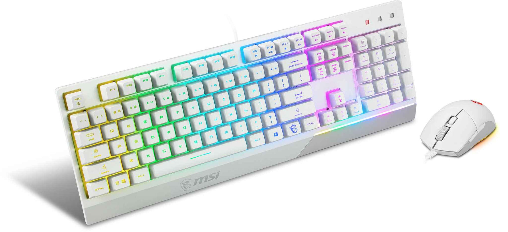 MSI VIGOR GK30 toetsenbord Inclusief muis Gamen USB QWERTY US International Wit