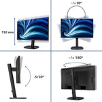 Philips 3000 series 24B2N3200J/00 computer monitor 60,5 cm (23.8") 1920 x 1080 Pixels Full HD LCD Zwart